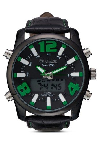 OAesprit官網S141BK 仿皮圓框手錶, 錶類, 其它錶帶