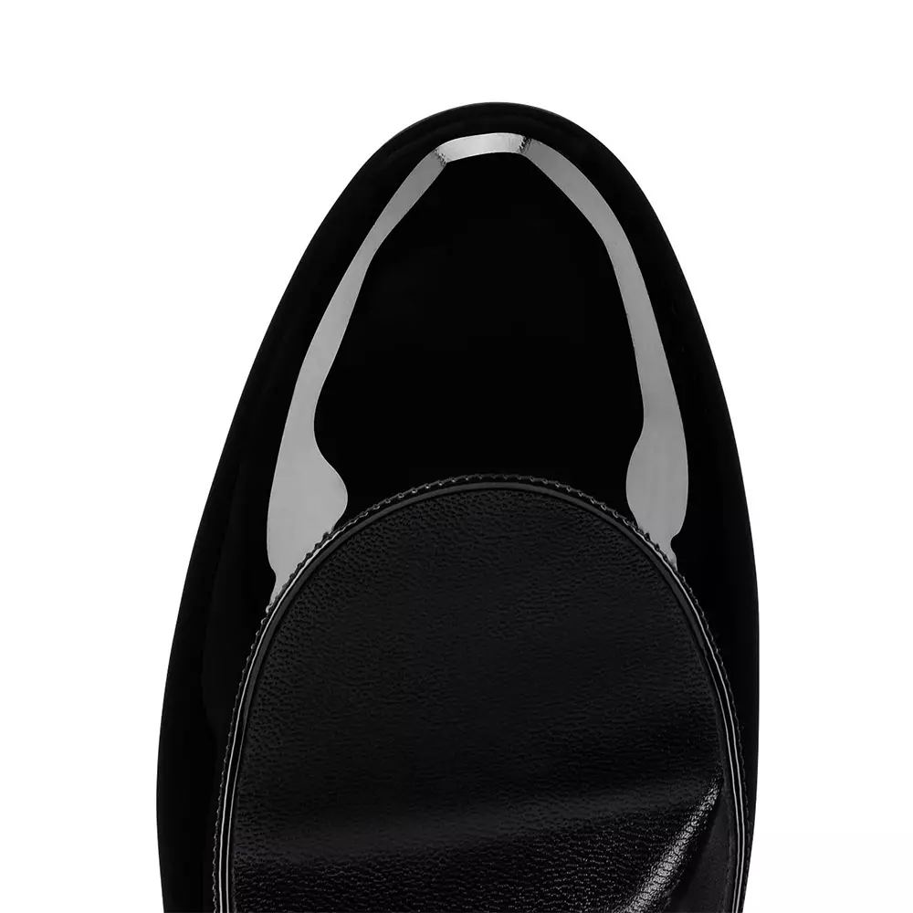 Miss Jane 55 Patent Calf Mary Janes Pumps Black