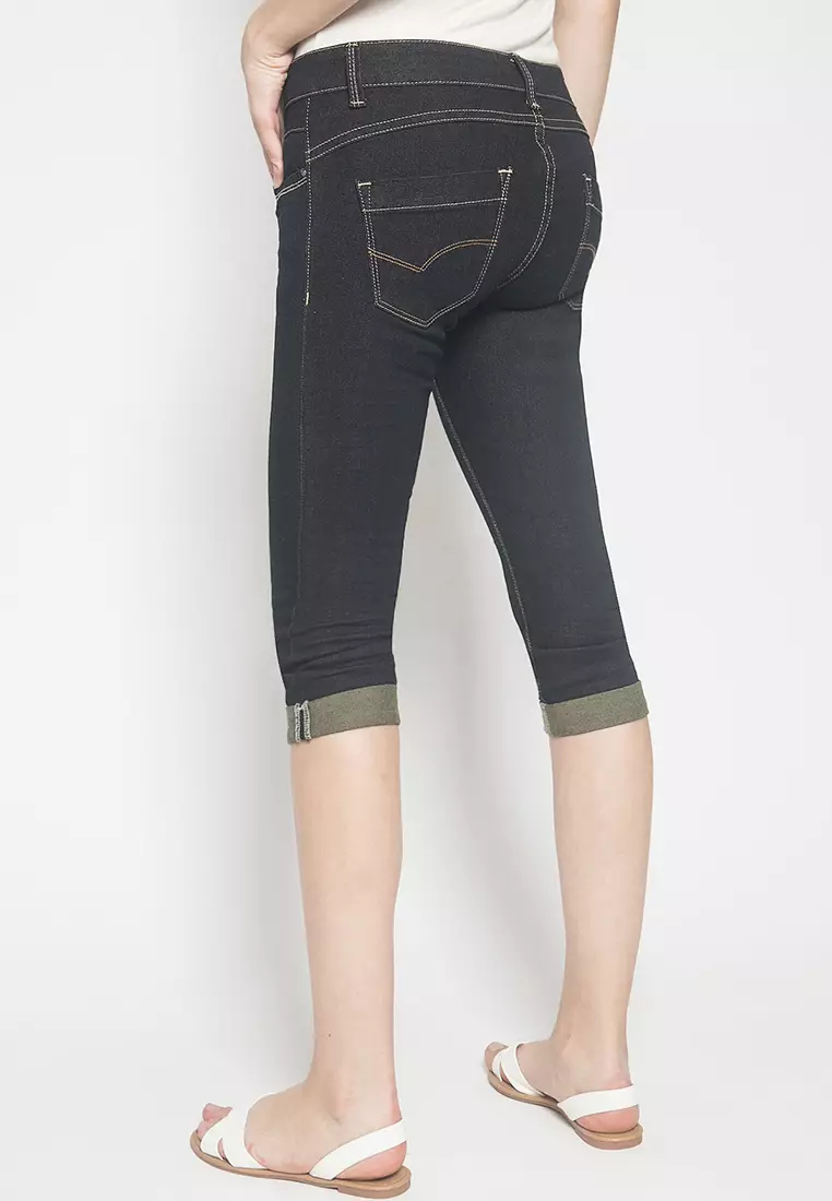 LGS - Celana Casual Wanita Warna Jeans Hitam - LPC.401.009.A194.C