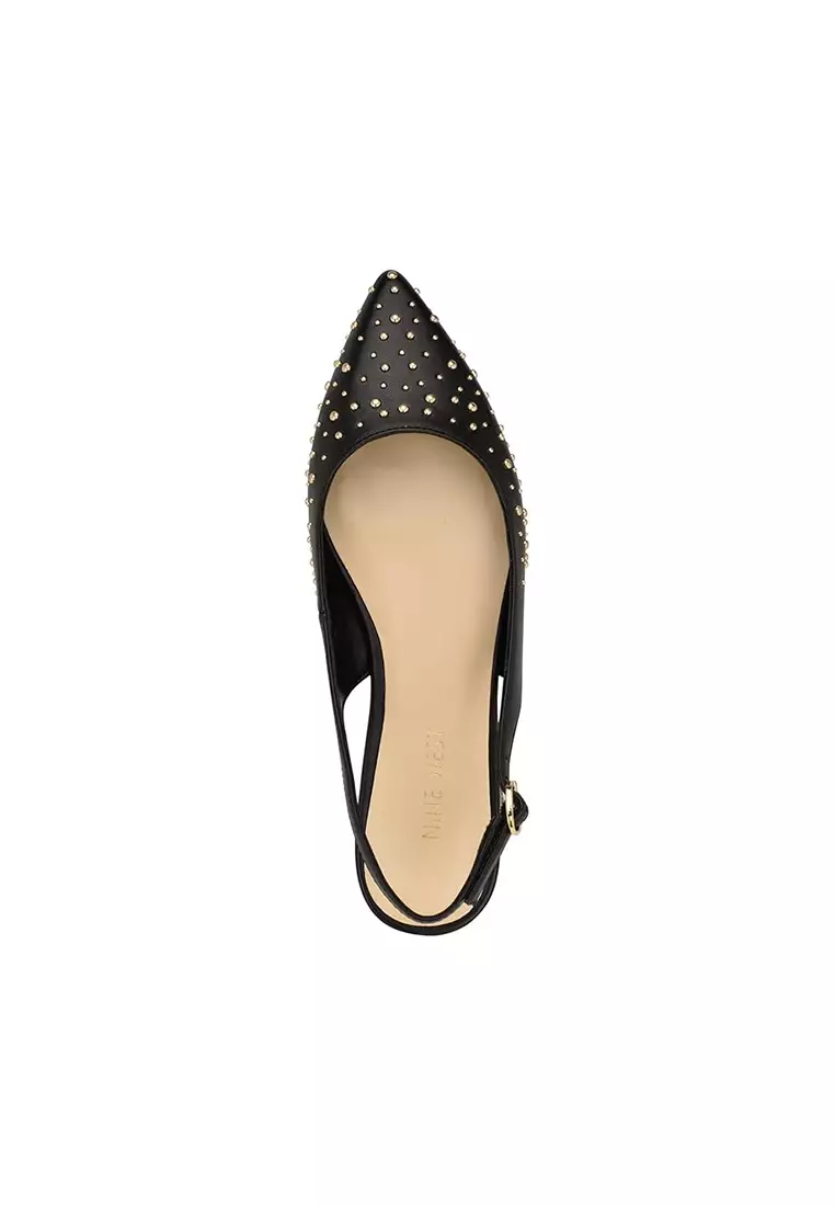 Nine west black ballet flats on sale