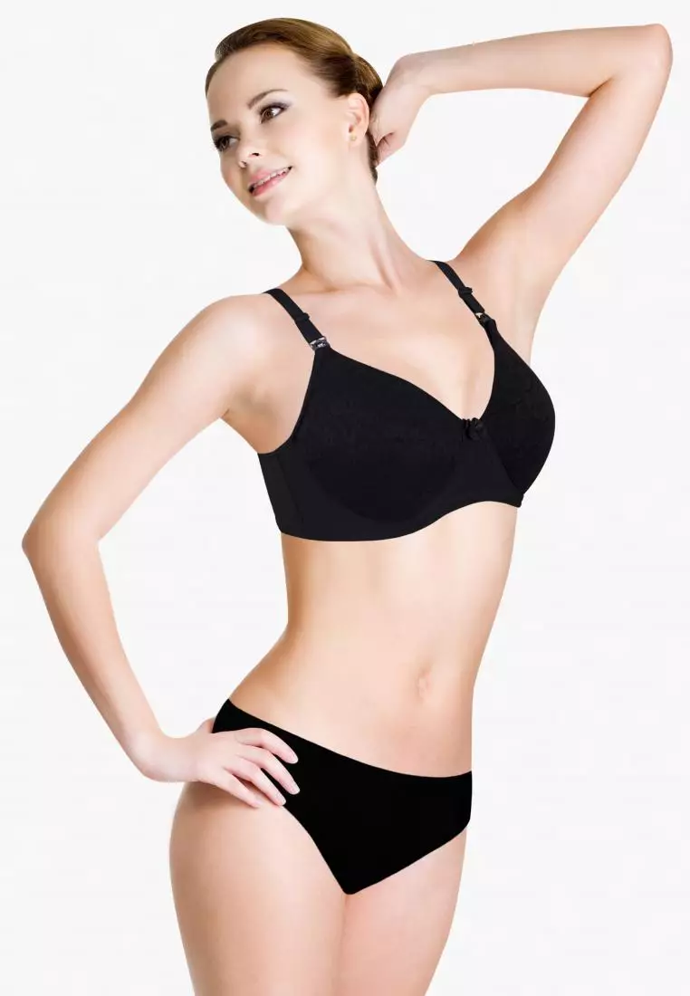 Classic Beauty Non-Wired Nursing Bra with Lace