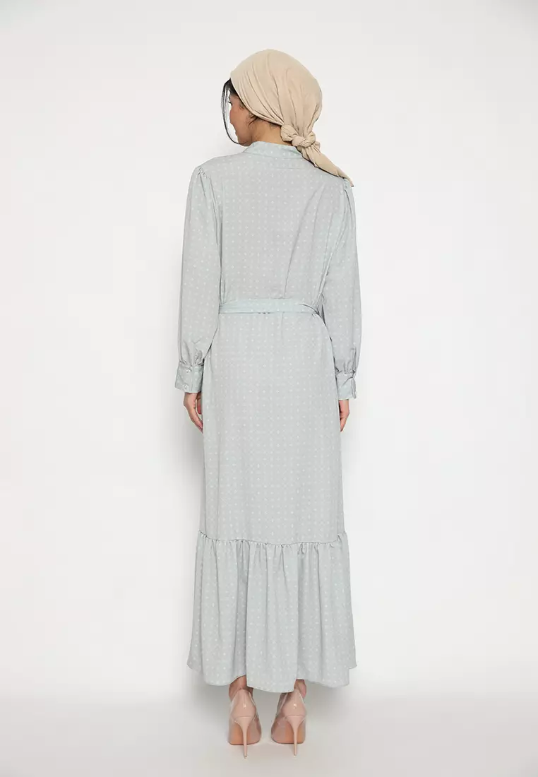 Mosleem Elegant Casual Polyester Grey By Brilliant Girl Warna Grey