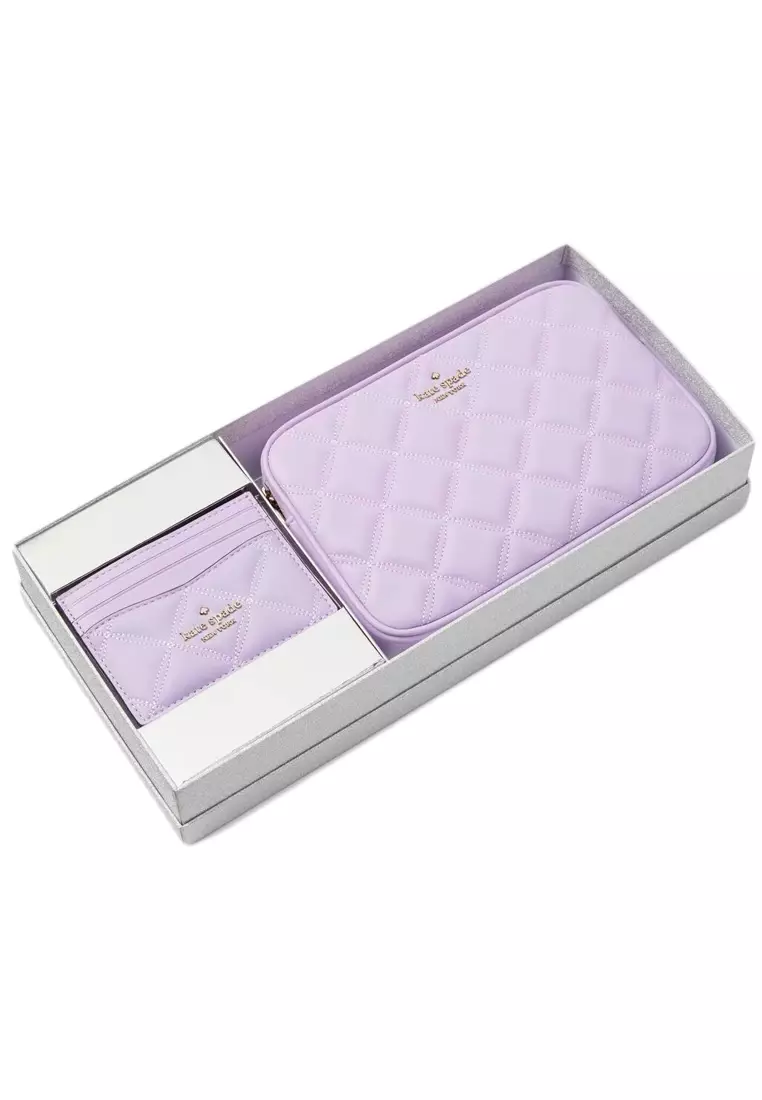 Tinsel Smooth Quilted Boxed Crossbody Set - Light Purple