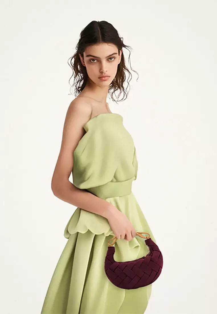 Orla Weave Handbag - Claret