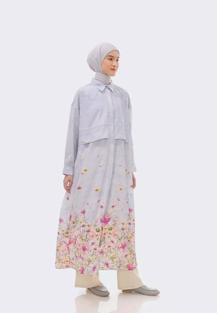 Ria Miranda Sky Blue Marai Ceko Dress