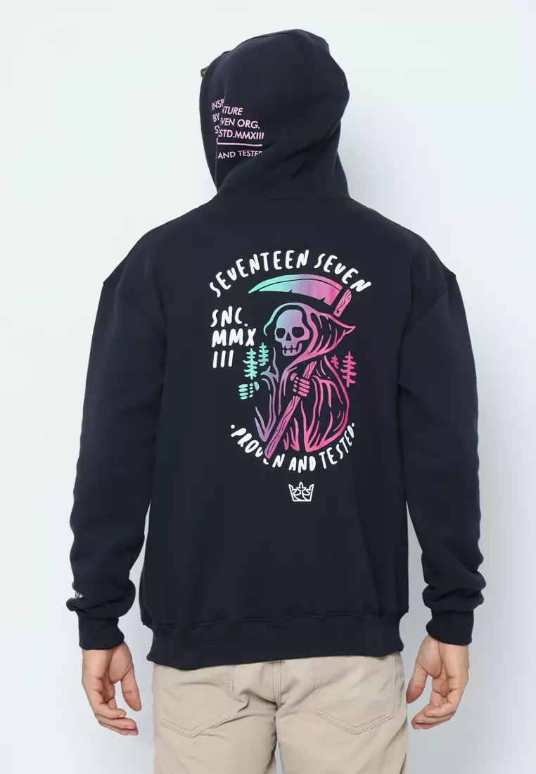 17SEVEN Hoodie Sablon 00285-ANGELS-BLK