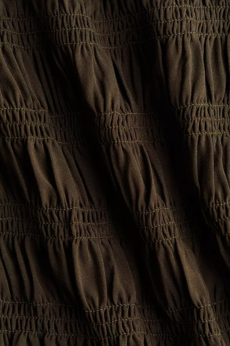 Smocked viscose top