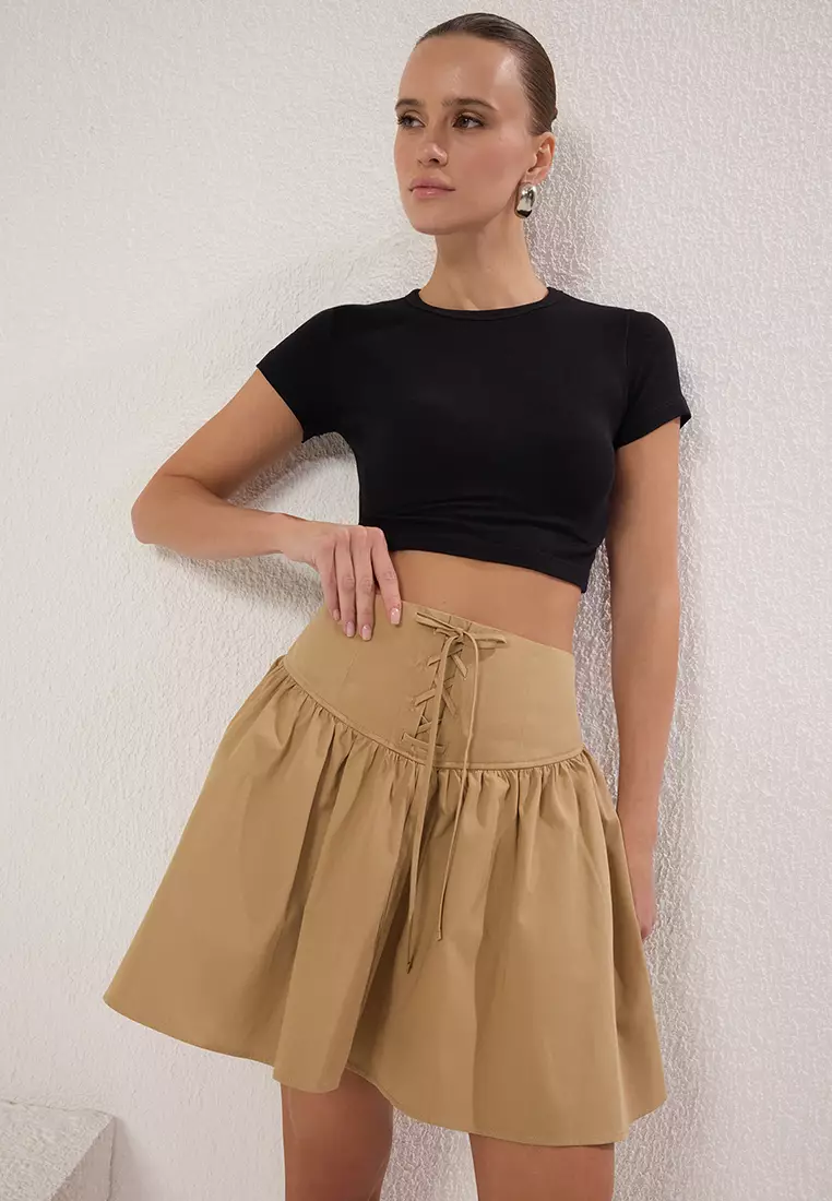 Buy Trendyol Mink Woven Flared Skirt 2025 Online ZALORA