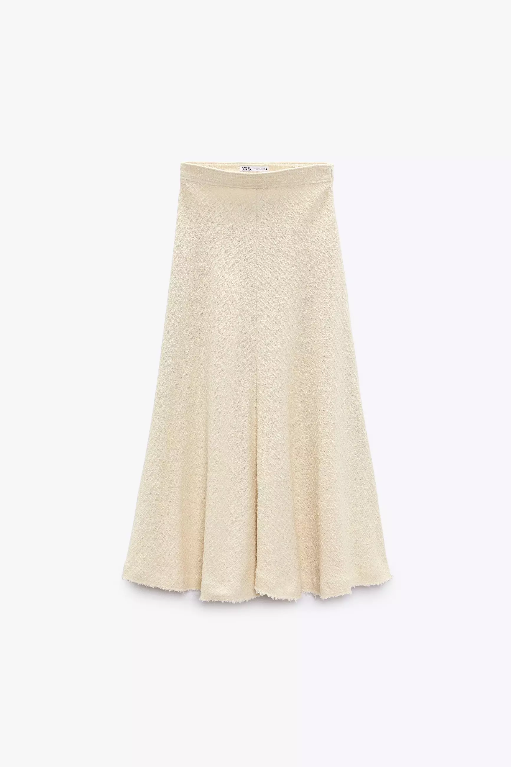 Zara Midi Skirt Zara Cream Leather Skirt ZARA Long Textured Skirt