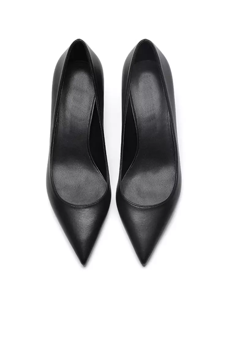 5CM Uniform Pointed Mid Heel Shoes HZL151