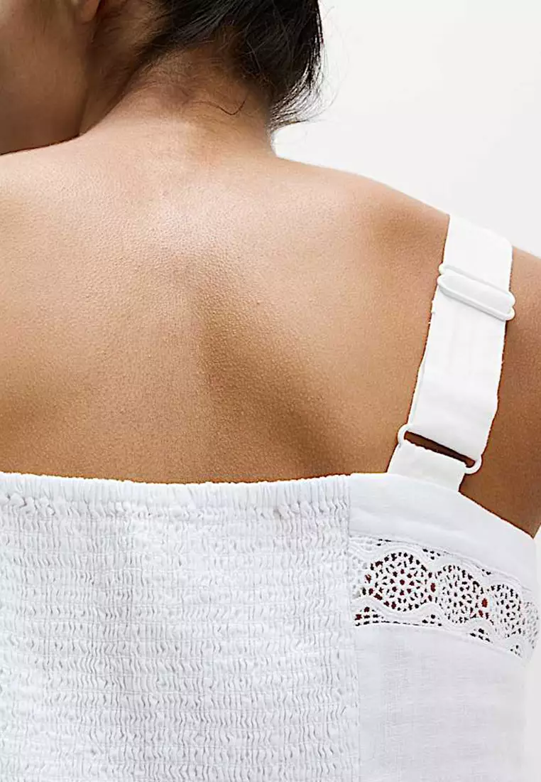 Linen Rich Strappy Cami Top