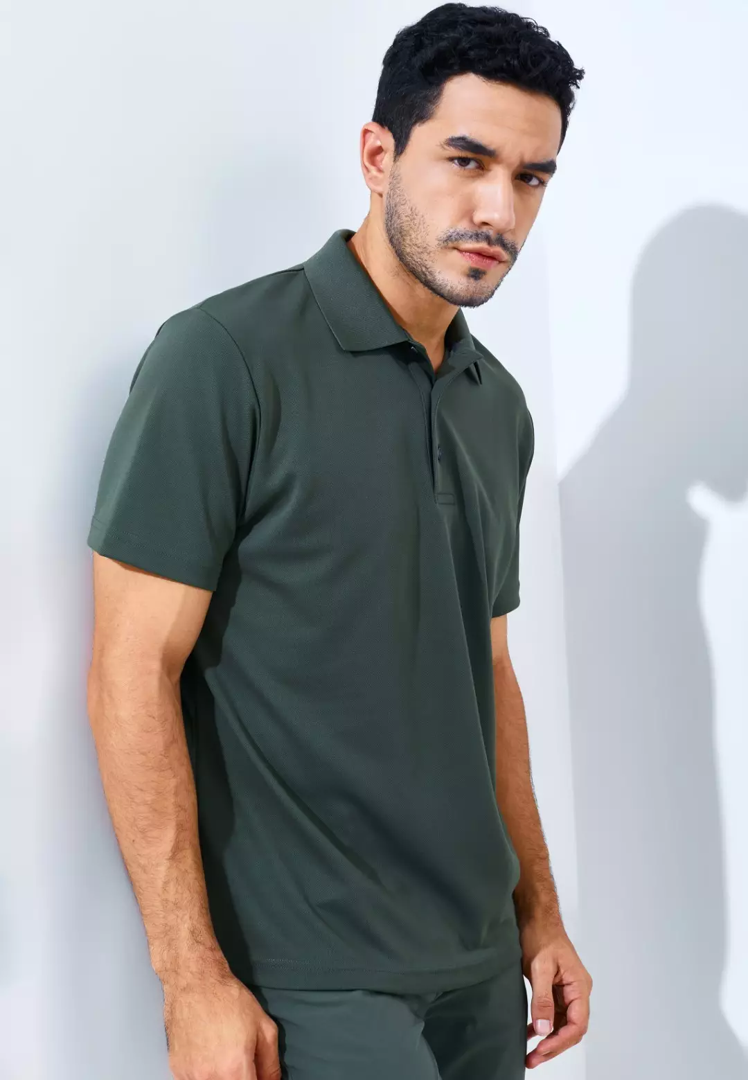 Jack Nicklaus Robertson Premium Solid Polo Virtual Olive