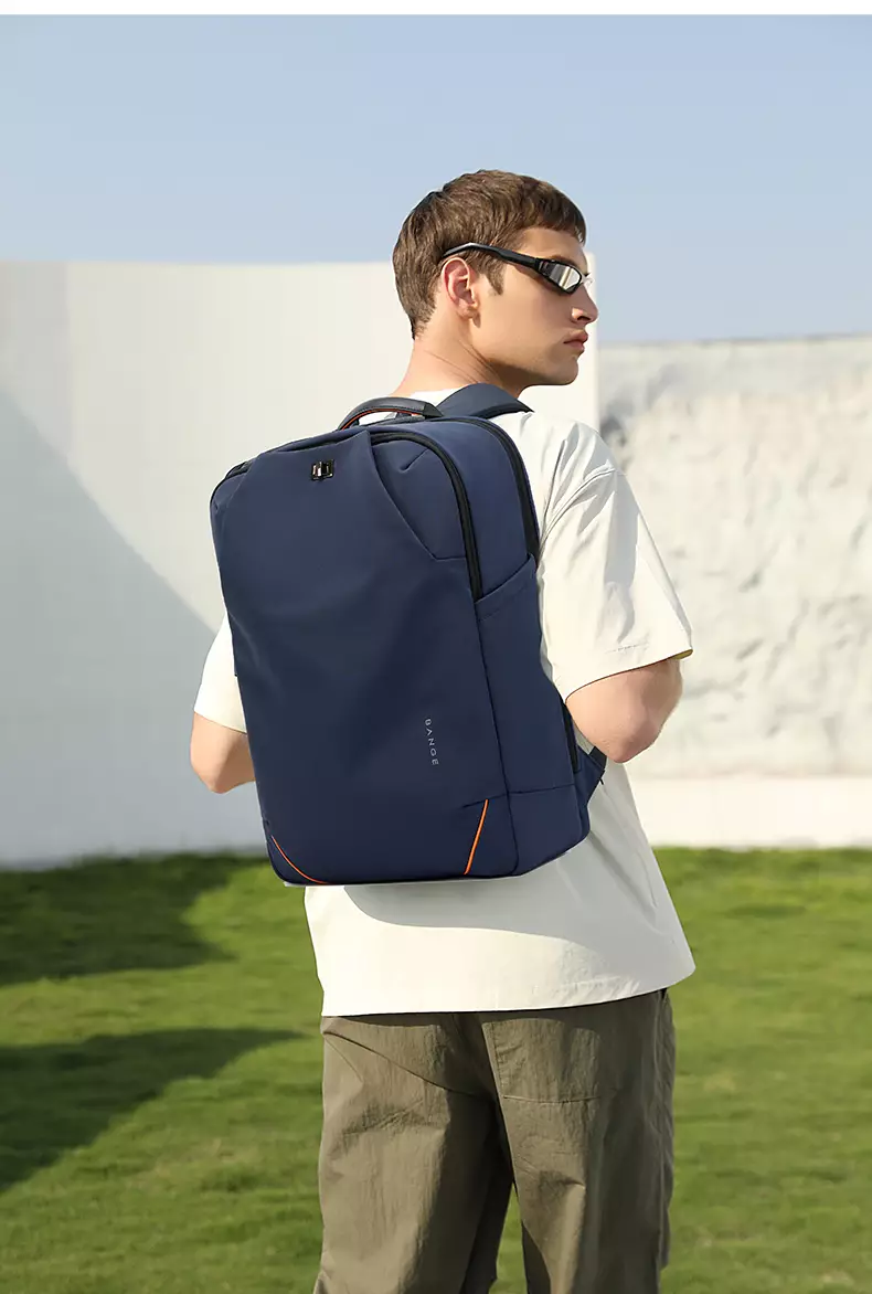 BANGE Tas Ransel pria Laptop Kerja Backpack Pria BG8099-Blue