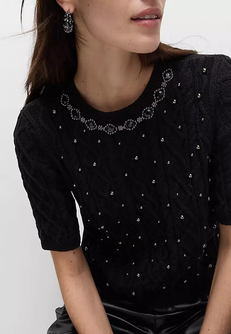 Mbellished Crew Neck Jumper