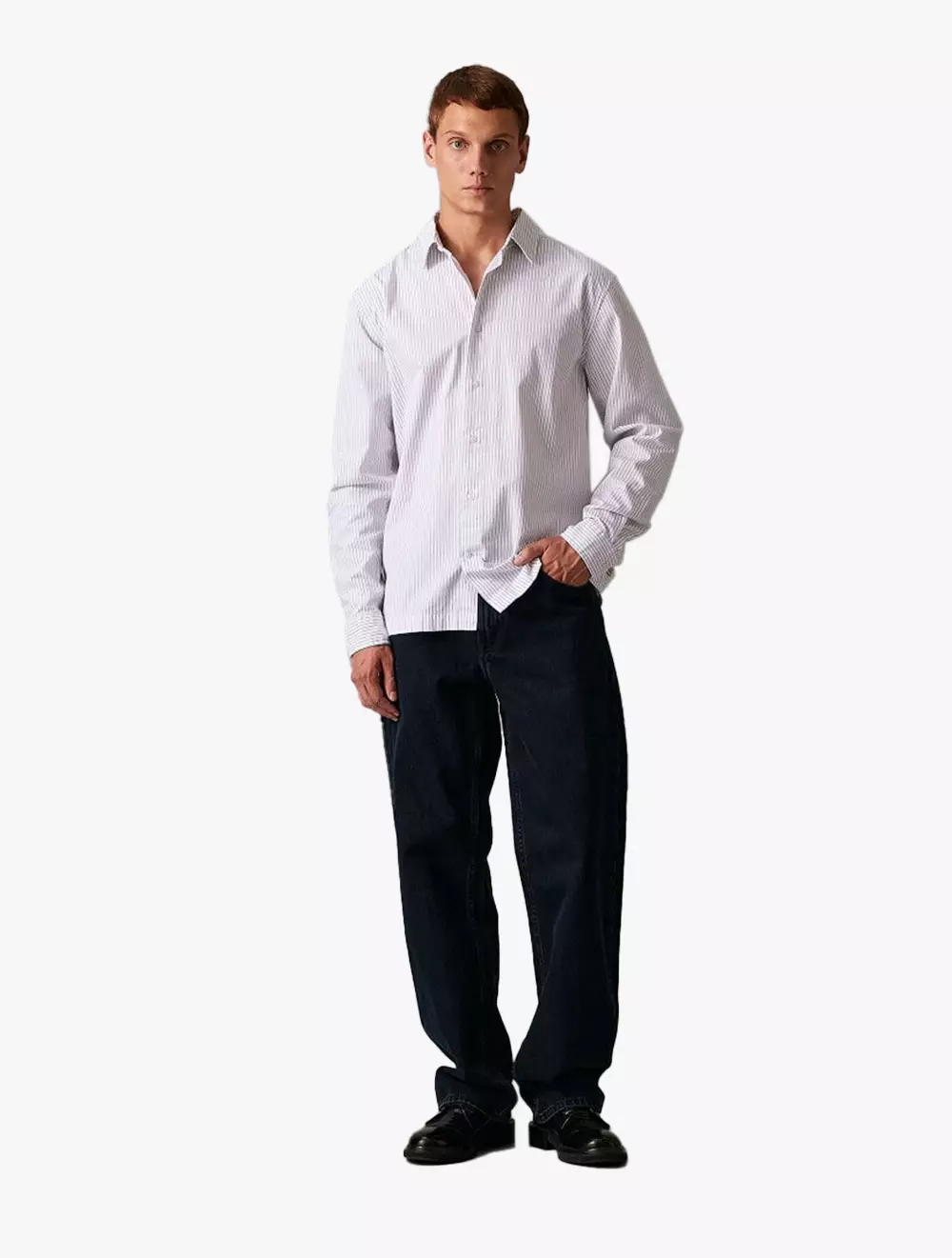 Calvin Klein Jeans - Pinstripe Shirt - White - white
