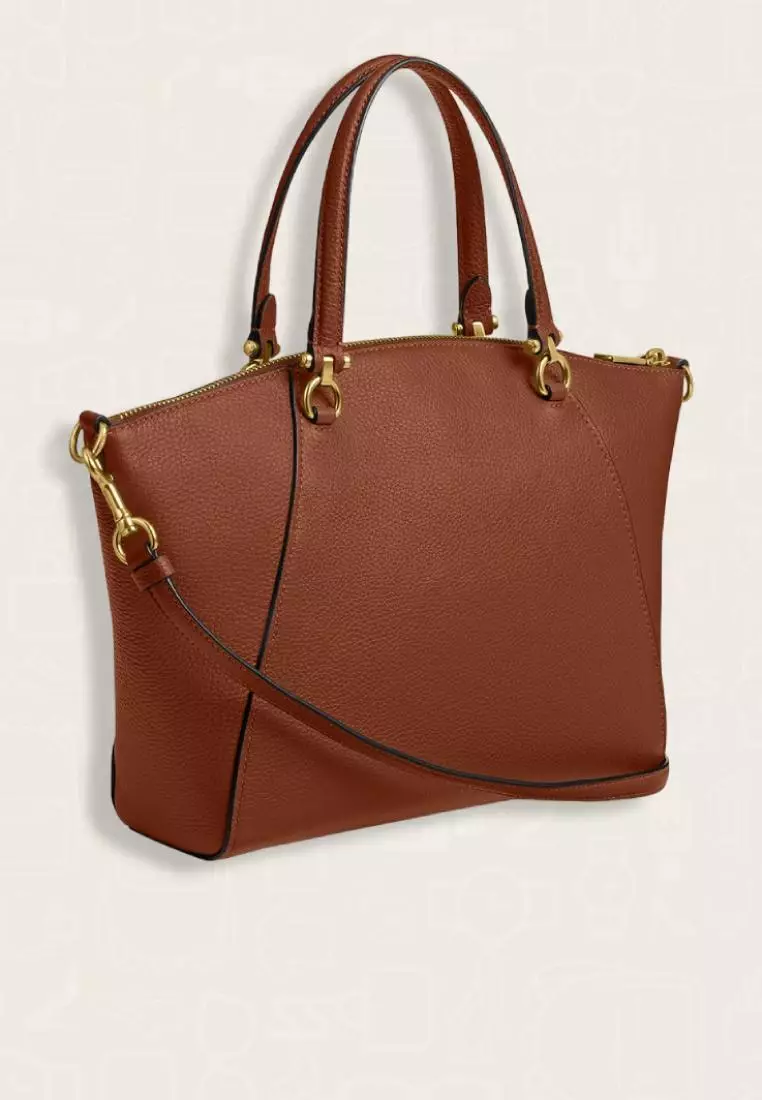 Coach Bella Leather Satchel Saddle