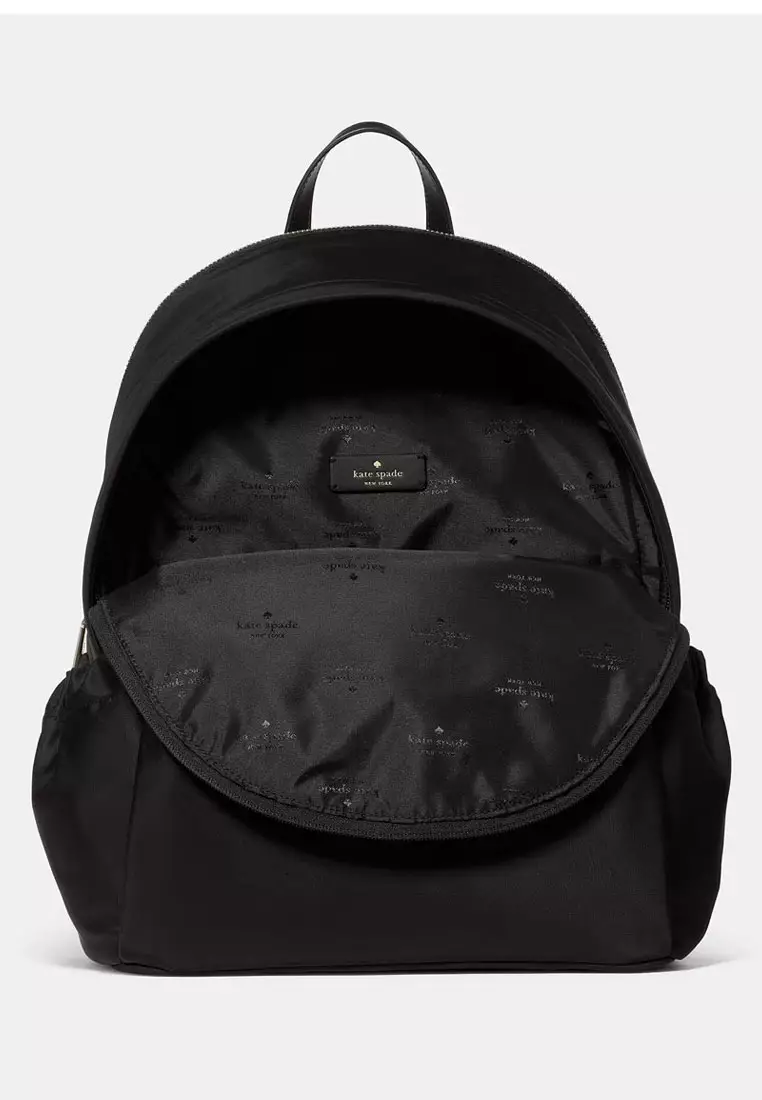 New Kate Spade Carter Nylon Dome Backpack Black KP110 $329 Carter Nylon Dome Backpack | Katespade Australia main image 4