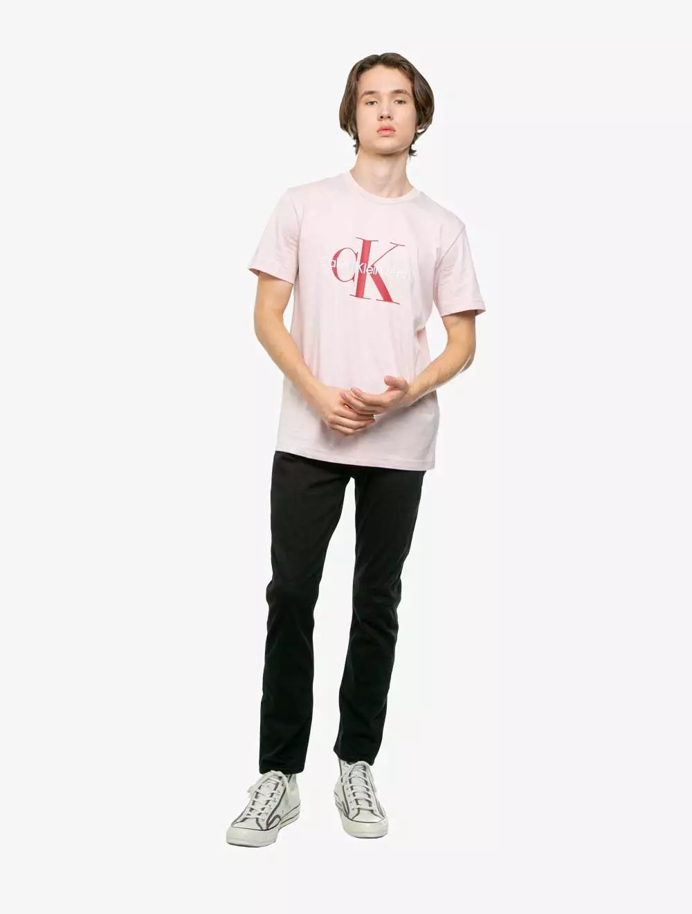 CALVIN KLEIN JEANS - MONOGRAM ORGANIC COTTON TEE - Pink - pink
