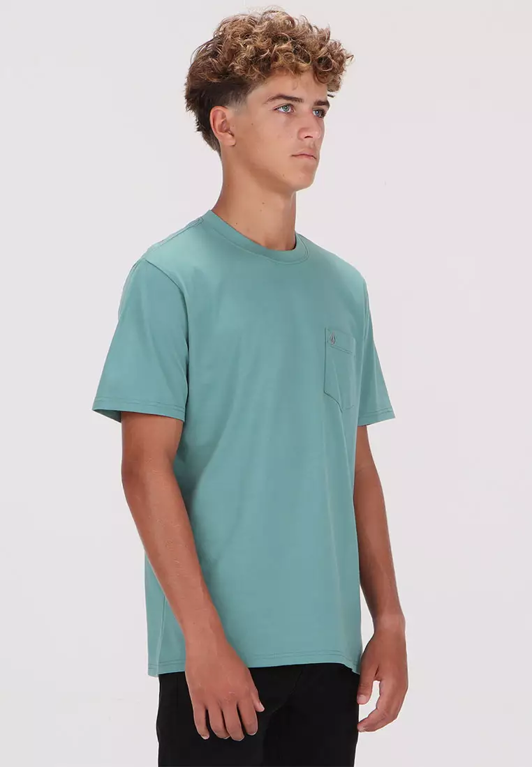 MSL SOLID POCKET SHORT SLEEVE TEE PETROL