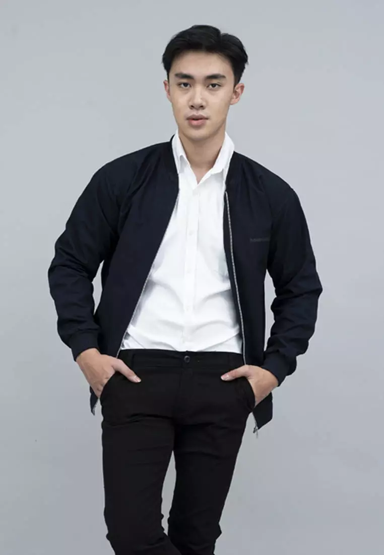 Houseofcuff Jaket Bomber Polos Windbreaker Navy