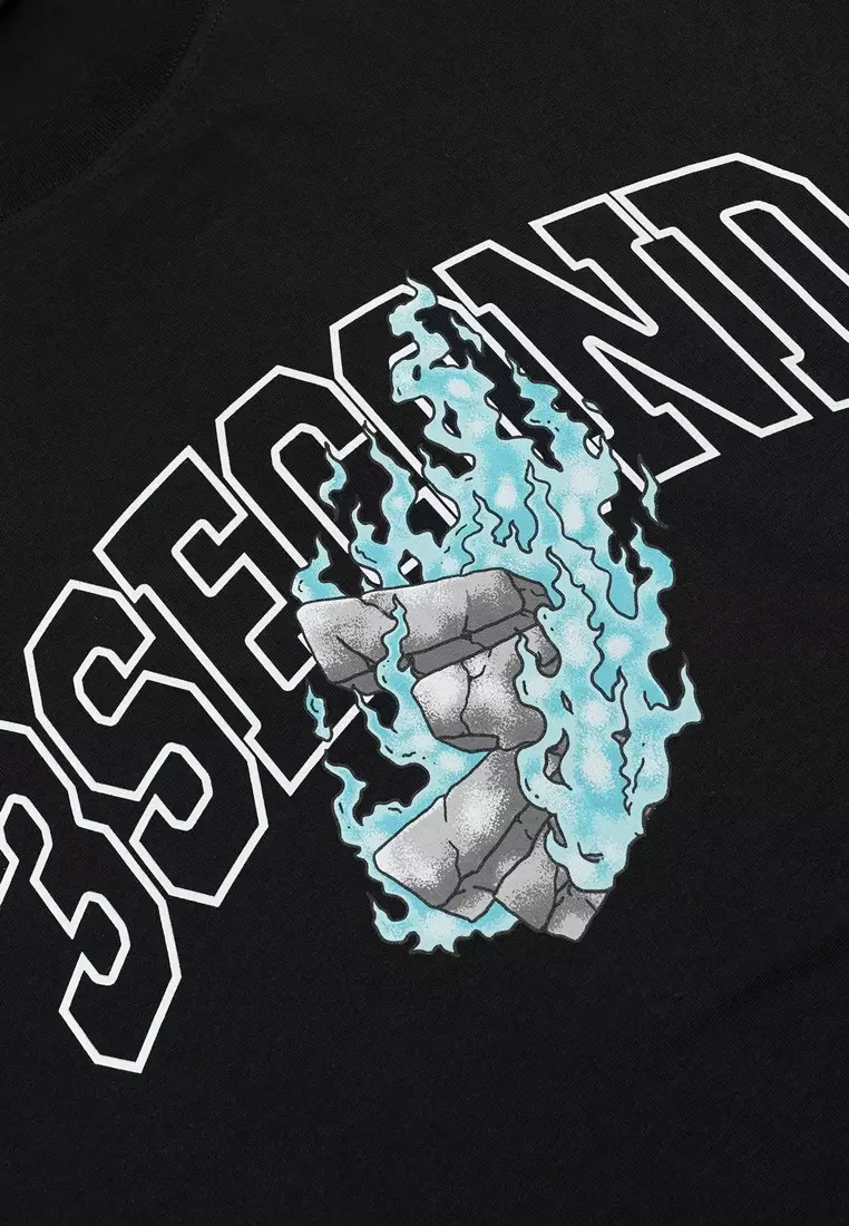 3Second Men's T-Shirt Short Sleeve Regular Fit Cotton Firestone C290825