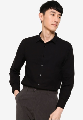 black slim fit shirt online