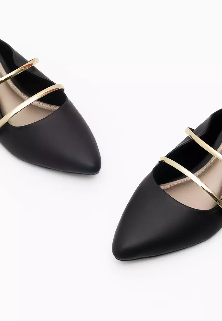 VIVI NICI - Chava Sandal Mules Hak 2 cm Black Solid