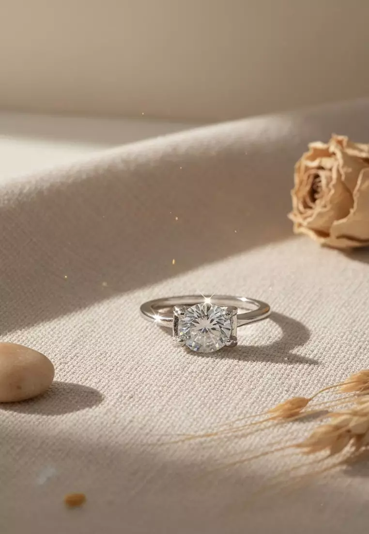 Solitaire Ring Crystal Embellished with Swarovski crystals - 514