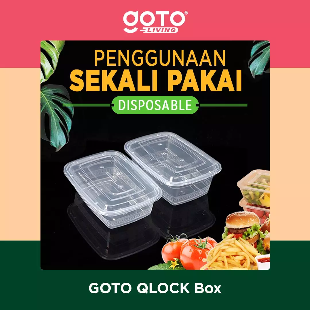 Jual Goto Living Goto Qlock Food Container Kotak Tempat Box Makanan Thinwall Plastik Original