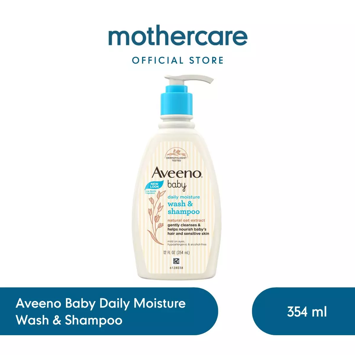 Aveeno® Baby Daily Moisture Wash & Shampoo 354ml - Sabun & Sampo Bayi 354ml