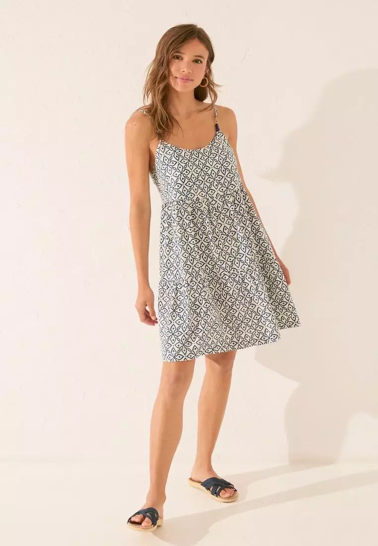 Print Straps Strap Dress