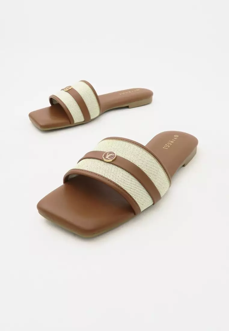 Slide On Flat Sandals