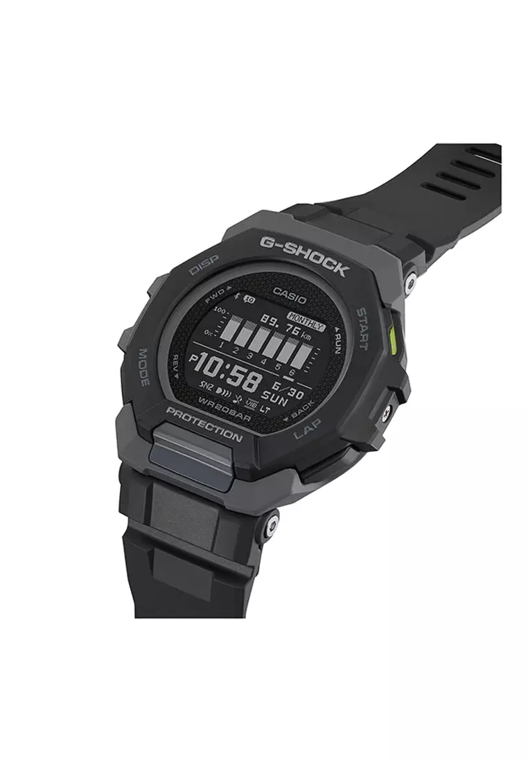G-Squad Men Digital Watch GBD-300-1 Black Resin Strap w. Bluetooth
