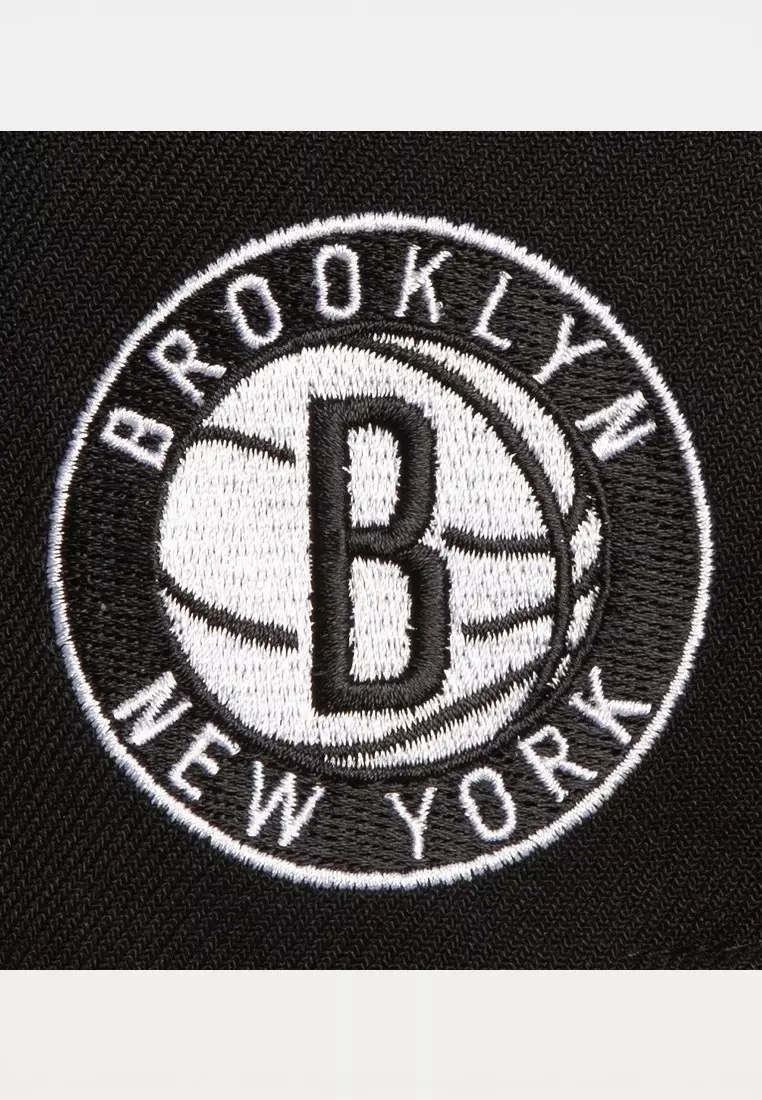 Brooklyn Nets Evergreen Black White Snapback Cap