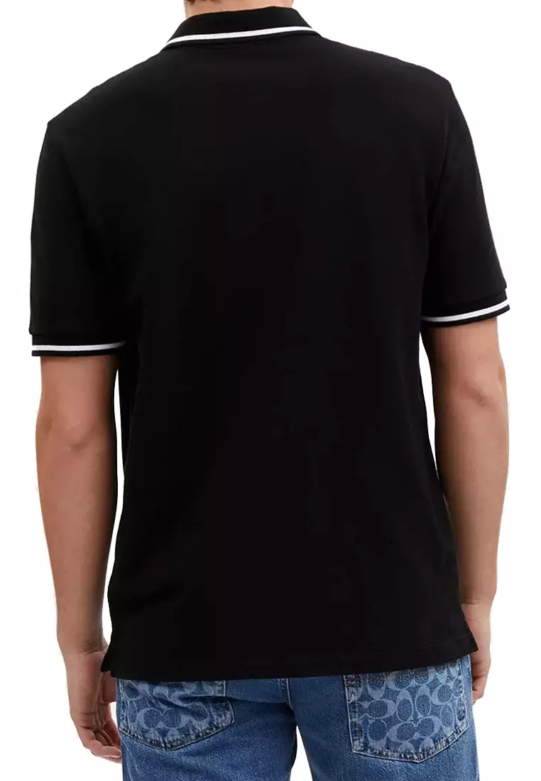 Signature Polo T-Shirt in Black CO817