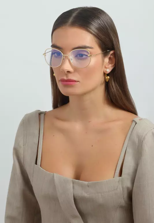 Jasmine (OP551-Gold) Luxury Anti-Radiation/Computer Eyeglasses from London for Women