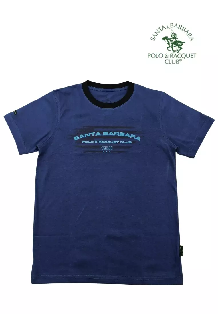 Knits Single Jersey ss Graphics Shirt - Blue