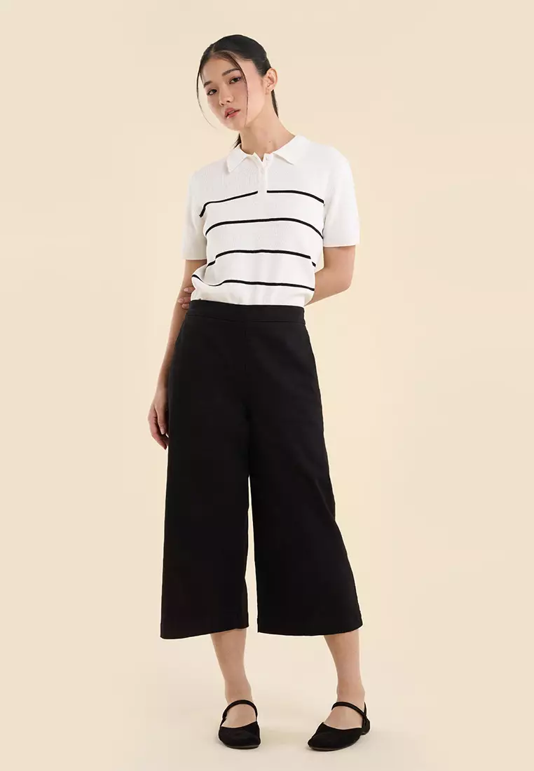 Dress Code Easy Wide Cropped Pants
