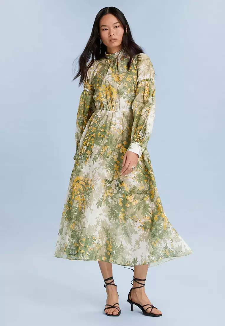 And other stories gold dress cheap