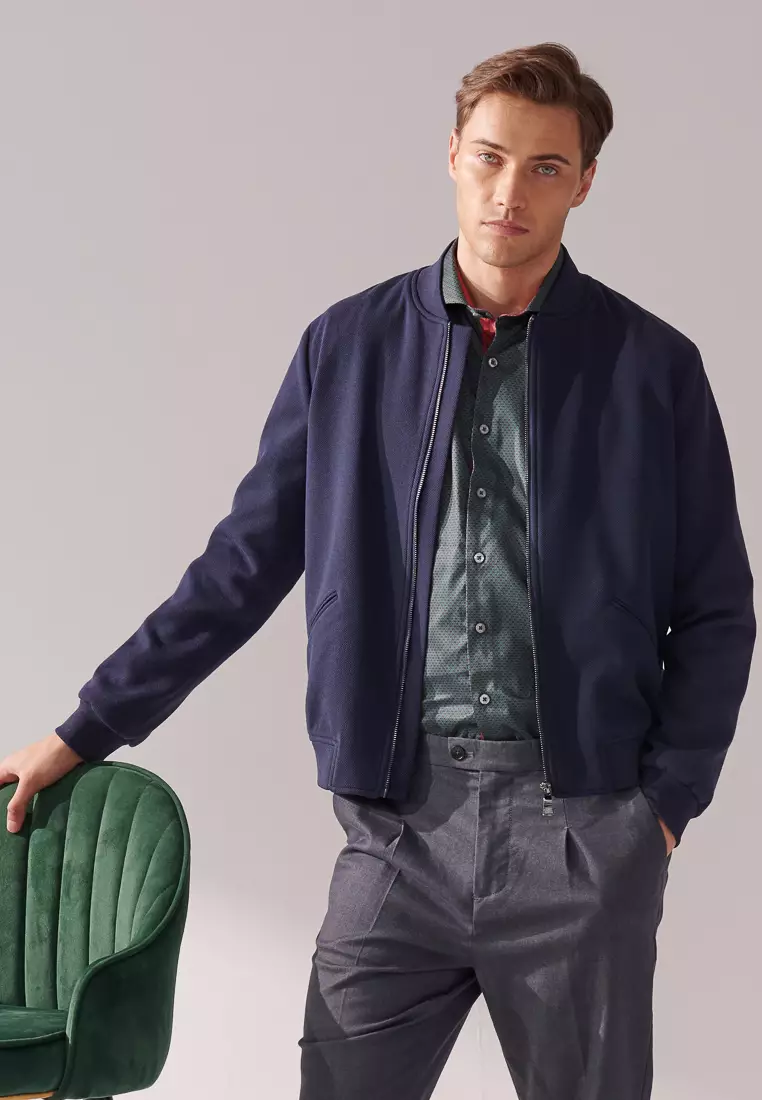 Midnight Night Blue Baseball Jacket