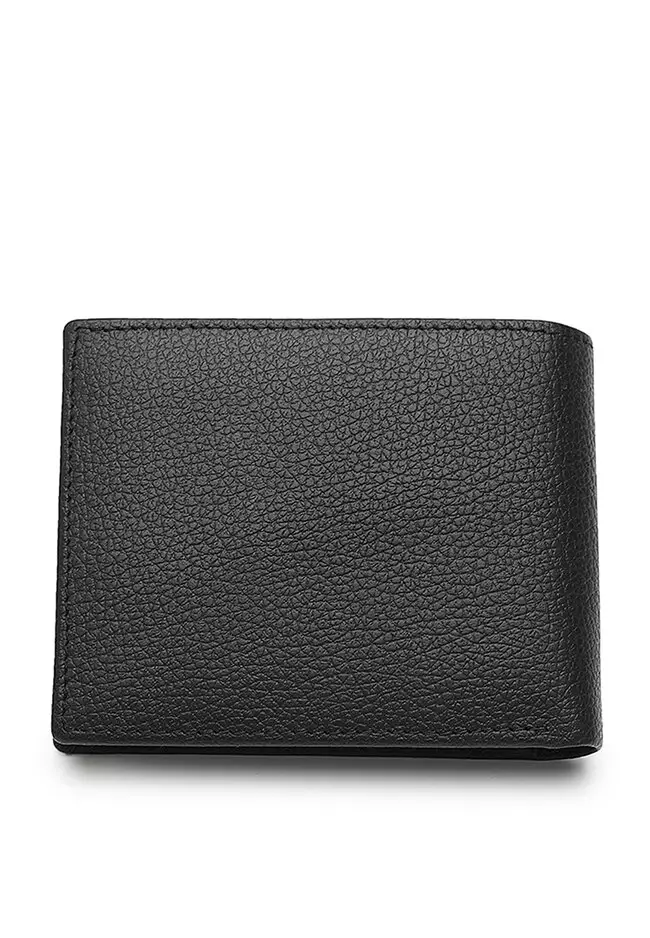 Genuine Leather RFID Blocking Wallet - Black
