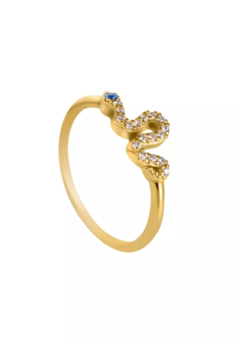 Vermeil Snake Ring