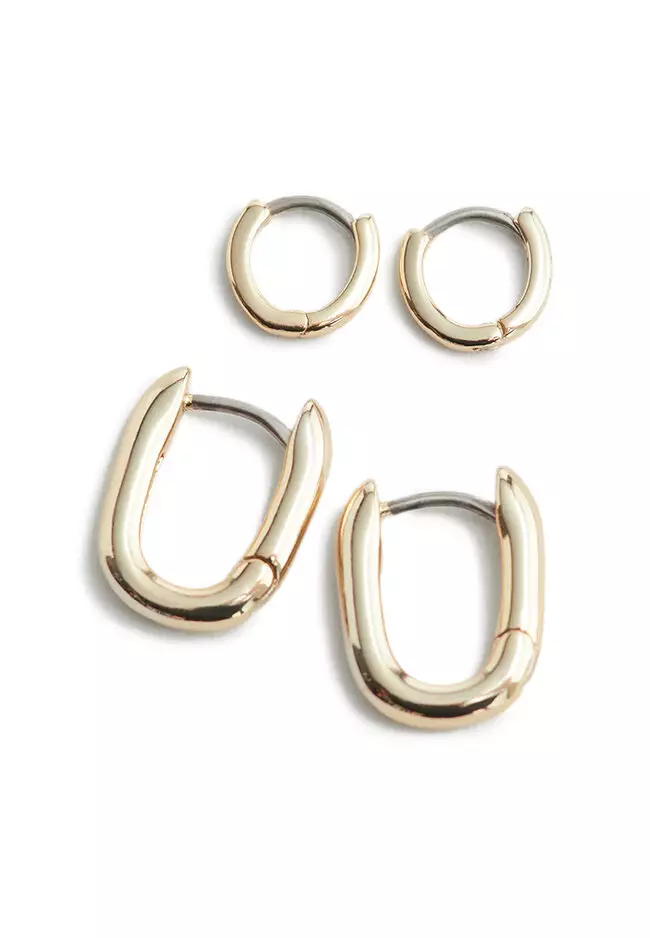 Gold chunky hoop earrings online