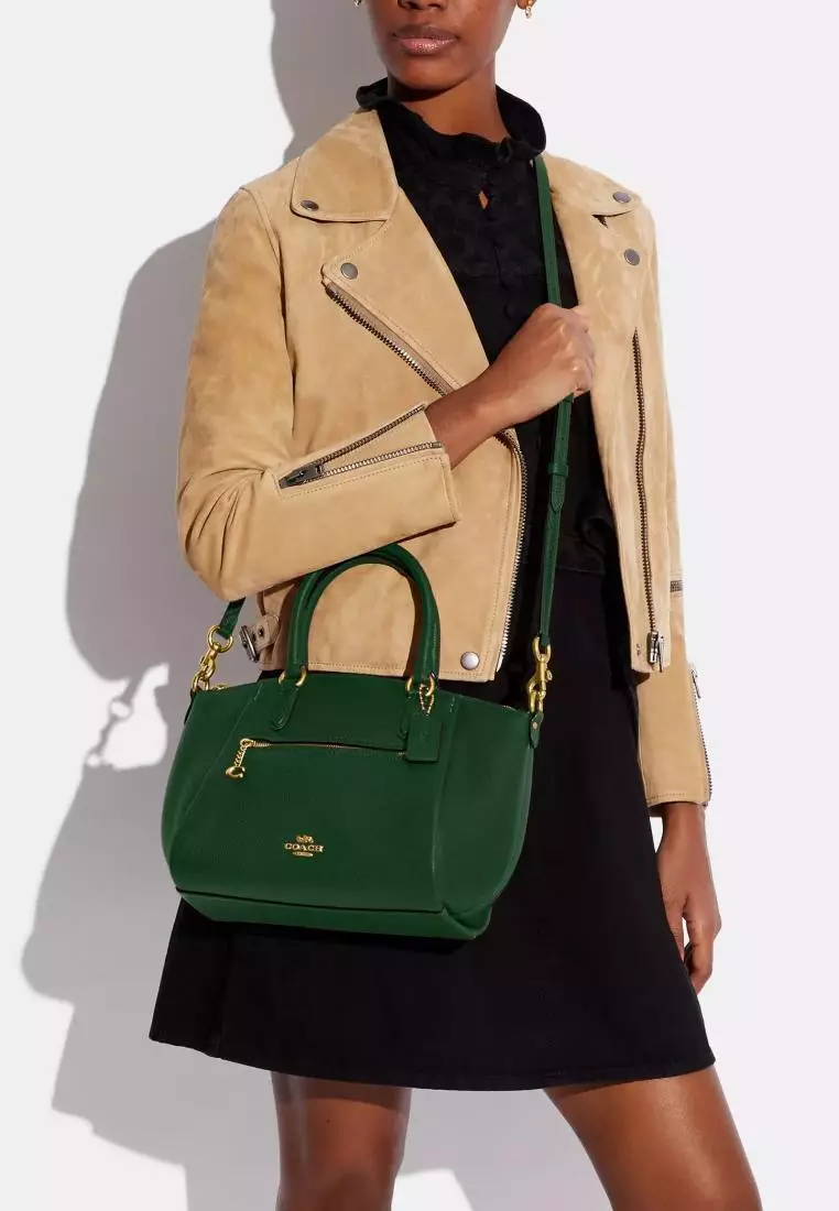 Jual Coach Coach Elise Satchel Dark Pine Original 2024 ZALORA