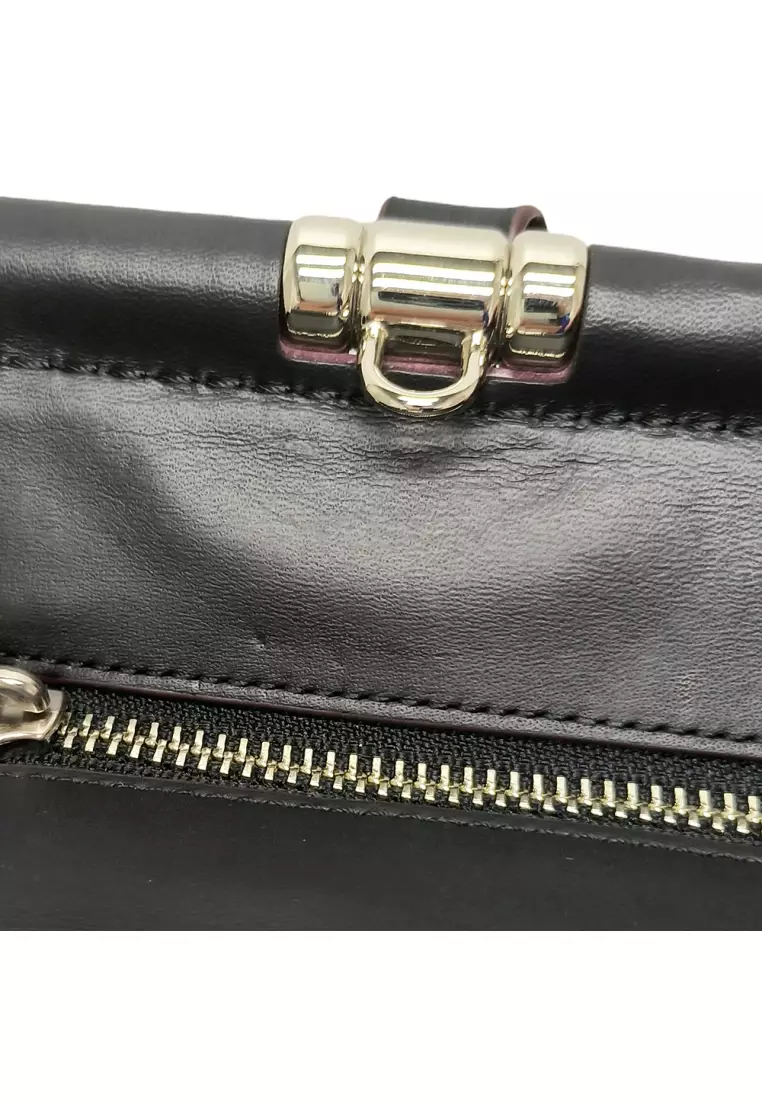 Pre-loved Coach Western Rivets Drifter Glovetanned Leather Shoulder Bag for Women in Black - O1-57120-SVBK