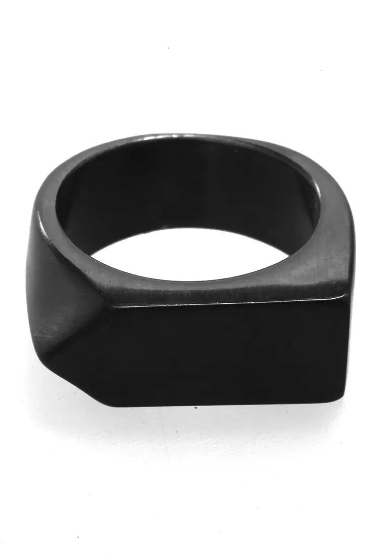 Daisy Aksesoris Fashion Pria Wanita CIncin Uniqe Design Material Titanium ORIGINAL - Black Doff