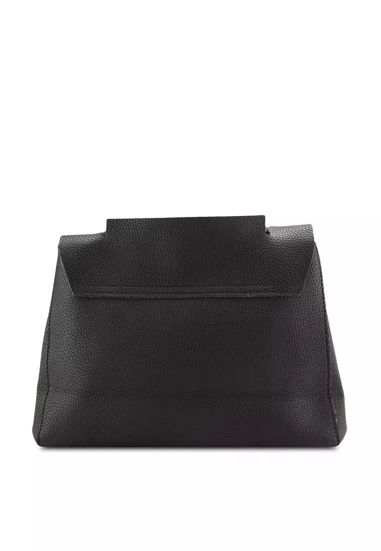 Simple Front Flap Shoulder Bag A10110BK