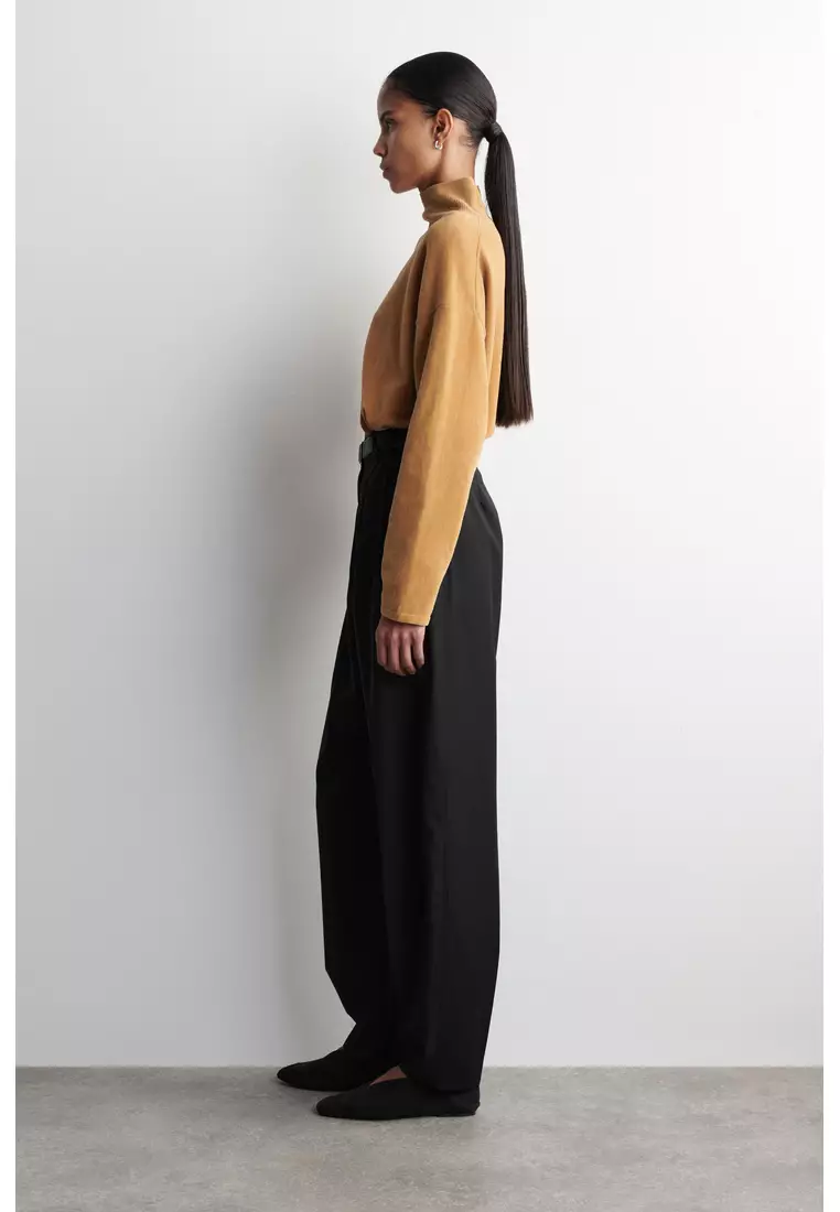 CHENILLE FUNNEL-NECK JUMPER