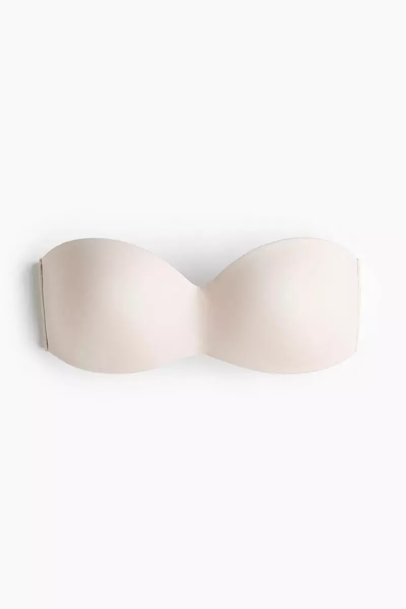 Padded microfibre bandeau bra