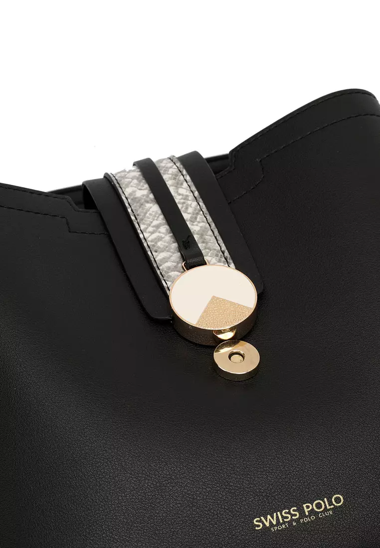 Top Handle Bag / Sling Bag / Crossbody Bag - Black